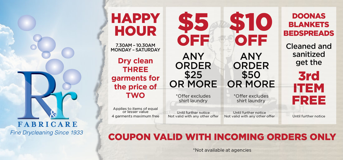 Discount coupons for Weston Creek Dry Cleaners R&R Fabricare